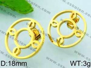 SS Gold-Plating Earring - KE61802-K