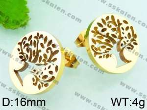 SS Gold-Plating Earring - KE61922-K