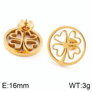 SS Gold-Plating Earring - KE62397-K