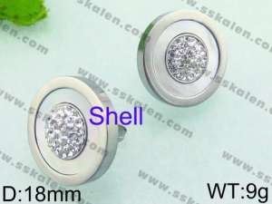 Stainless Steel Stone&Crystal Earring - KE62402-K