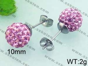 Stainless Steel Stone&Crystal Earring - KE62730-Z