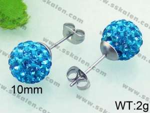 Stainless Steel Stone&Crystal Earring - KE62732-Z