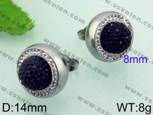 Stainless Steel Stone&Crystal Earring - KE62883-Z