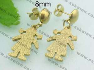 SS Gold-Plating Earring - KE62922-ZC