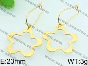 SS Gold-Plating Earring - KE63196-Z