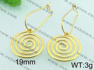 SS Gold-Plating Earring - KE63197-Z