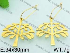 SS Gold-Plating Earring - KE63199-Z