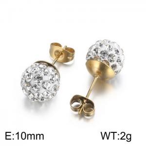 Stainless Steel Stone&Crystal Earring - KE63303-Z