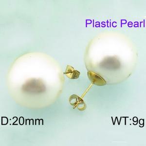 Plastic Earrings - KE63320-Z