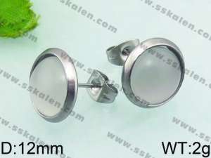 Stainless Steel Stone&Crystal Earring - KE63910-Z