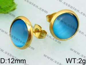 Stainless Steel Stone&Crystal Earring - KE63914-Z