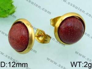 Stainless Steel Stone&Crystal Earring - KE63916-Z