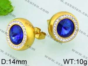 Stainless Steel Stone&Crystal Earring - KE63926-Z