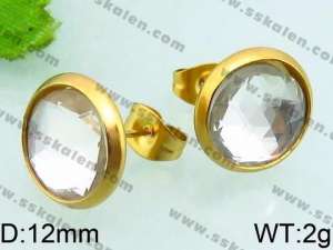 Stainless Steel Stone&Crystal Earring - KE63976-Z