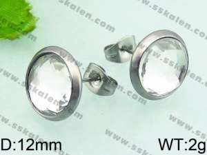 Stainless Steel Stone&Crystal Earring - KE63985-Z
