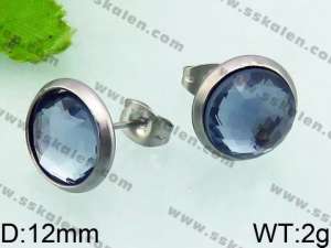 Stainless Steel Stone&Crystal Earring - KE63986-Z
