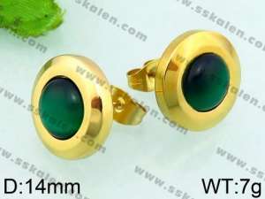 Stainless Steel Stone&Crystal Earring - KE64104-Z