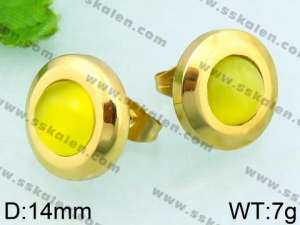 Stainless Steel Stone&Crystal Earring - KE64108-Z