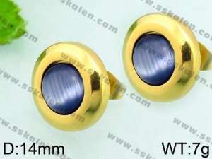 Stainless Steel Stone&Crystal Earring - KE64111-Z
