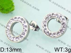 Stainless Steel Stone&Crystal Earring - KE64424-Z