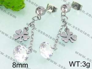 Stainless Steel Stone&Crystal Earring - KE64670-G