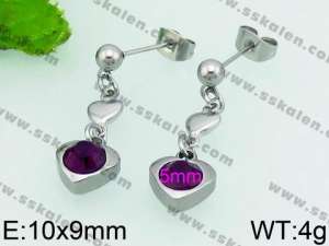 Stainless Steel Stone&Crystal Earring - KE66612-Z