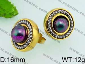 SS Gold-Plating Earring - KE66773-Z