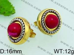 SS Gold-Plating Earring - KE66774-Z