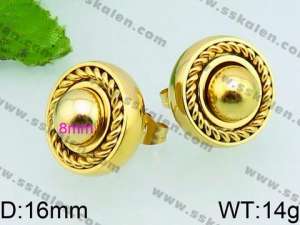 SS Gold-Plating Earring - KE66782-Z