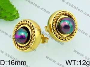 SS Gold-Plating Earring - KE66788-Z