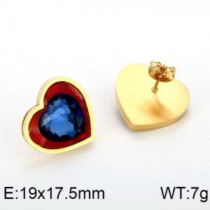 Stainless Steel Stone&Crystal Earring - KE67023-K