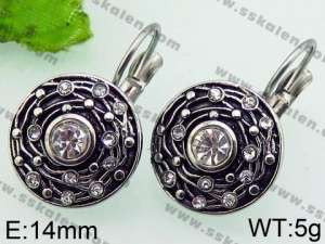 Stainless Steel Stone&Crystal Earring - KE67651-TSC