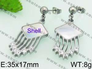 Stainless Steel Stone&Crystal Earring - KE67695-K