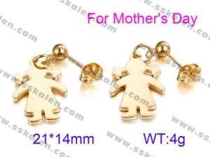 SS Gold-Plating Earring - KE68458-Z