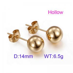 SS Gold-Plating Earring - KE68782-Z