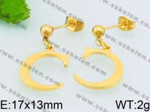 SS Gold-Plating Earring - KE69164-Z