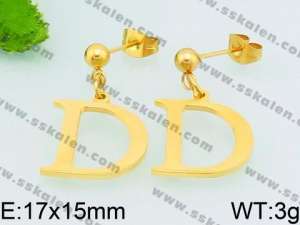 SS Gold-Plating Earring - KE69165-Z