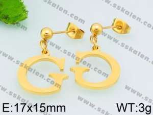 SS Gold-Plating Earring - KE69168-Z