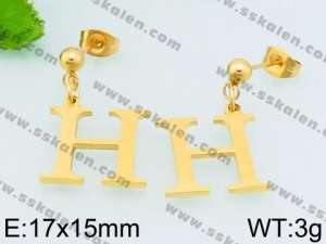 SS Gold-Plating Earring - KE69169-Z