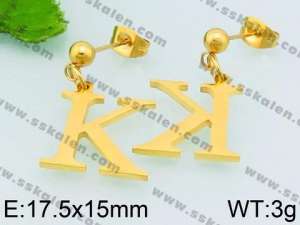 SS Gold-Plating Earring - KE69172-Z