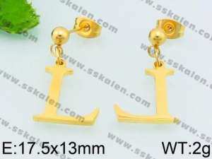 SS Gold-Plating Earring - KE69173-Z