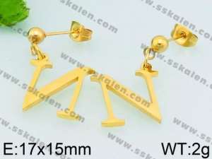 SS Gold-Plating Earring - KE69175-Z