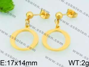 SS Gold-Plating Earring - KE69176-Z
