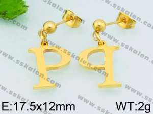 SS Gold-Plating Earring - KE69177-Z