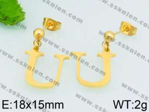 SS Gold-Plating Earring - KE69182-Z