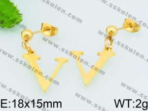 SS Gold-Plating Earring - KE69183-Z