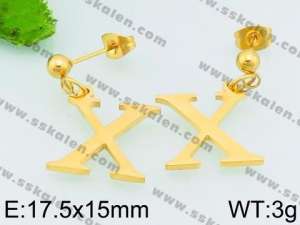 SS Gold-Plating Earring - KE69185-Z