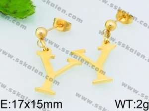 SS Gold-Plating Earring - KE69186-Z