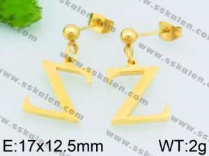 SS Gold-Plating Earring - KE69187-Z