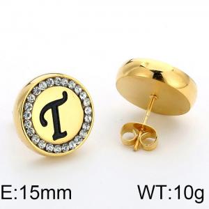 Stainless Steel Stone&Crystal Earring - KE69359-K